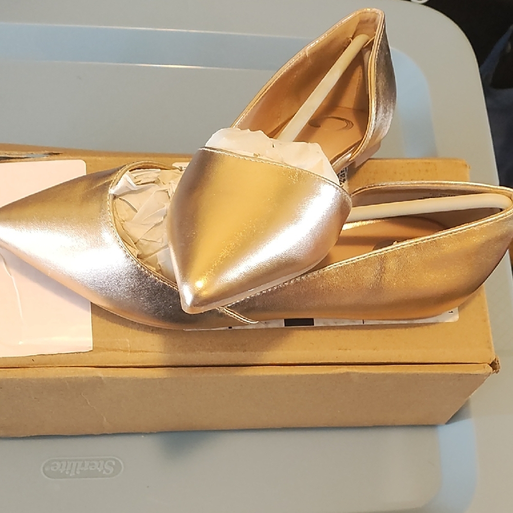 Elegant Gold Women's Shoes NWOT